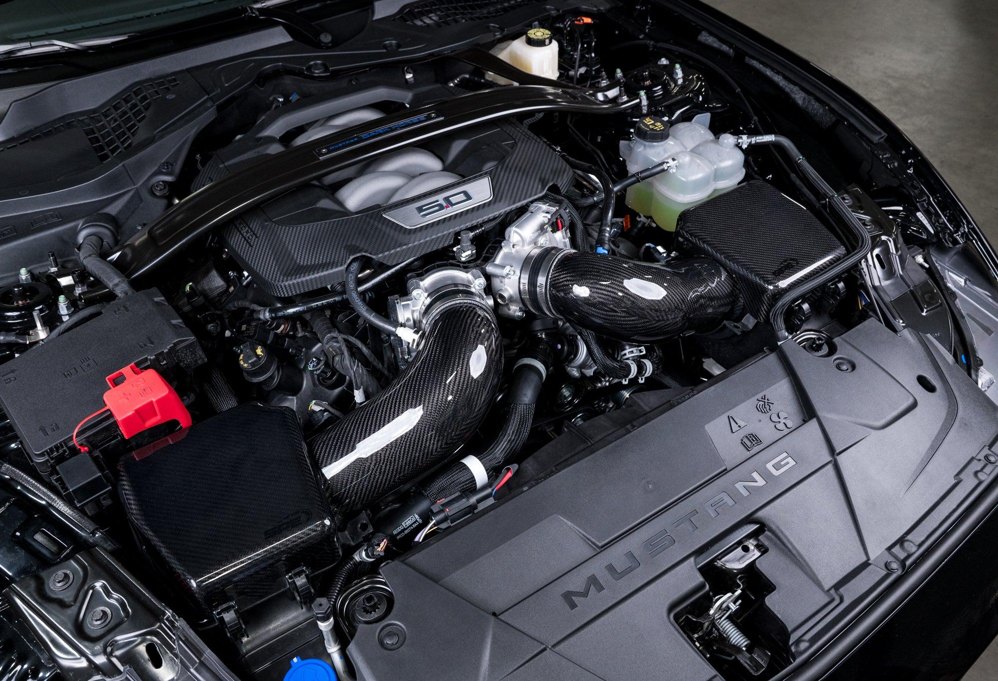 Snyder Performance Engineering 3k Twill Carbon Fiber Cold Air Intakes - Blue Filters (2024-2026 Mustang GT) - SPE-C100212