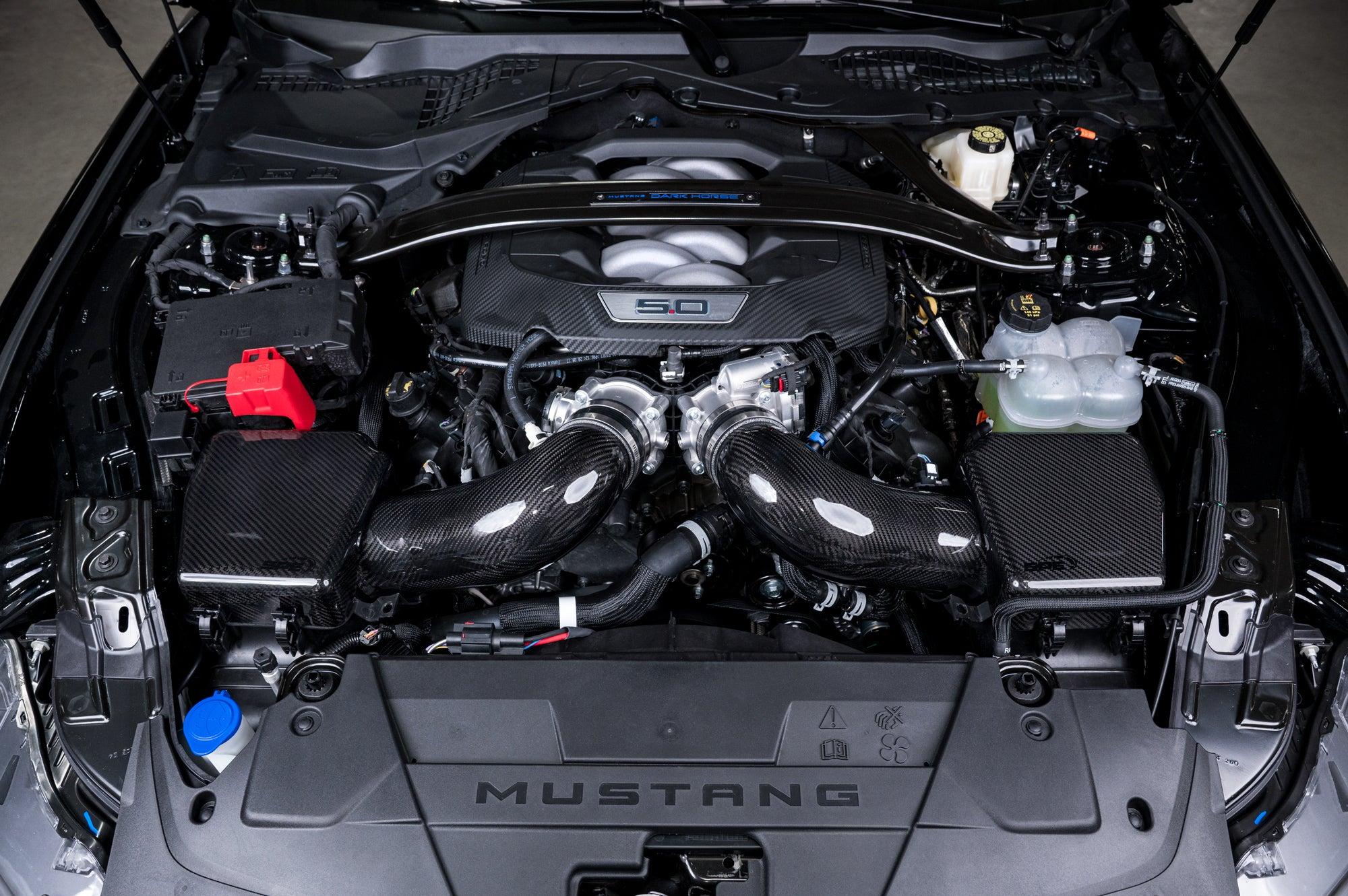 Snyder Performance Engineering 3k Twill Carbon Fiber Cold Air Intakes - Blue Filters (2024-2026 Mustang GT) - SPE-C100212
