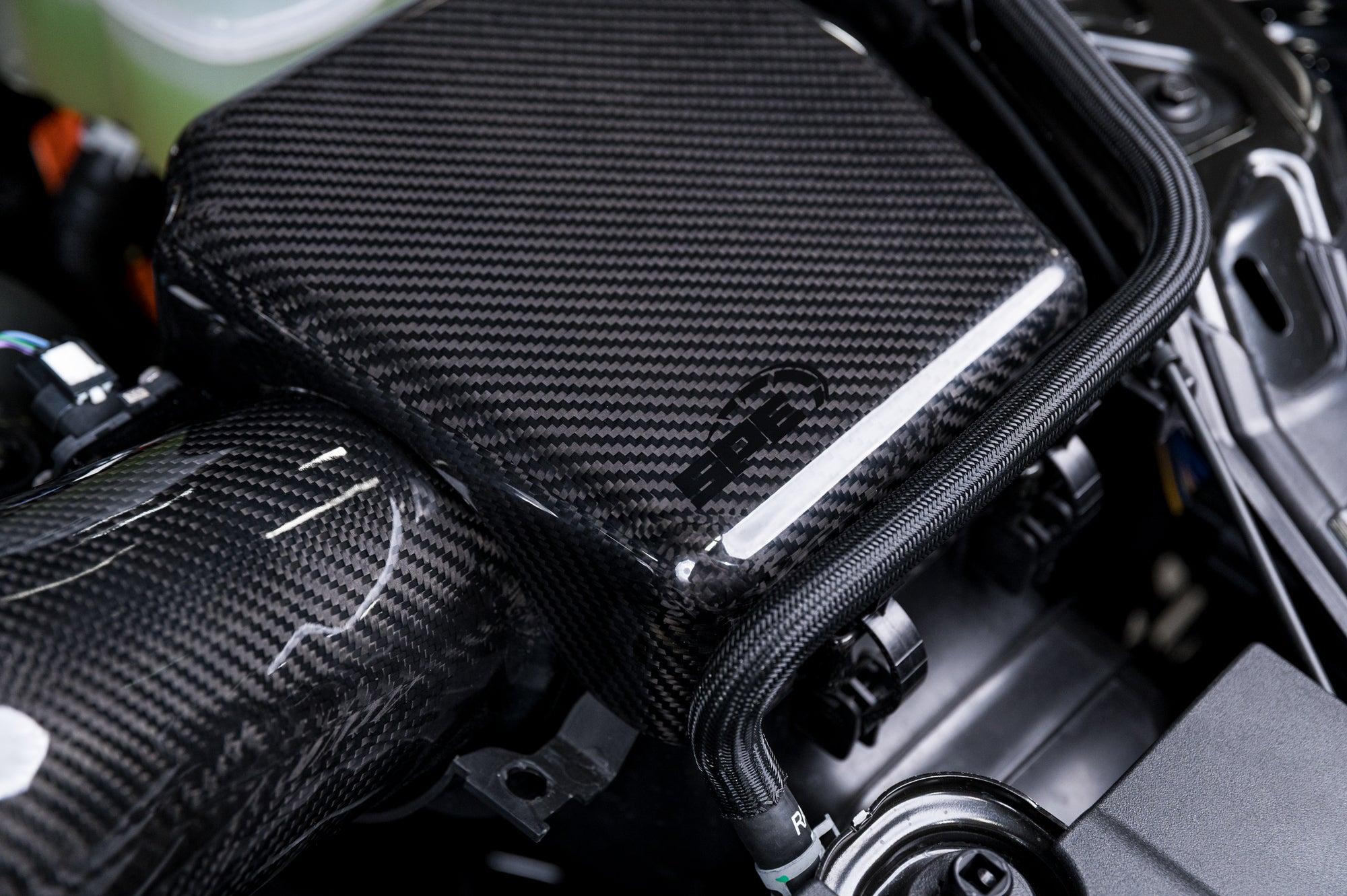 Snyder Performance Engineering 3k Twill Carbon Fiber Cold Air Intakes - Blue Filters (2024-2026 Mustang GT) - SPE-C100212