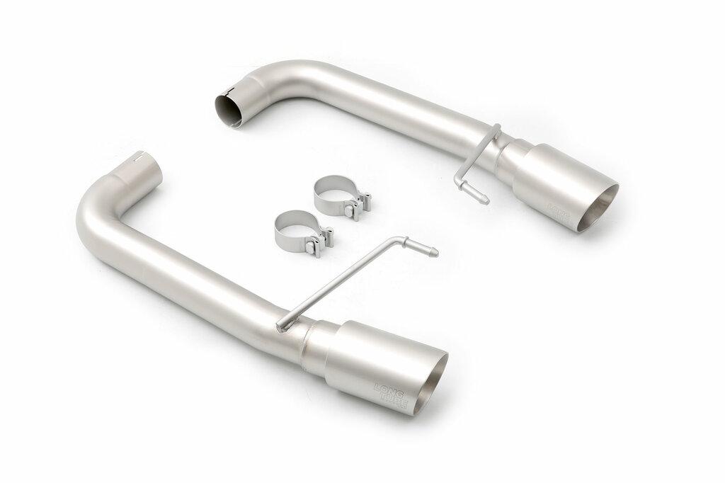 LTH 2.5" Stainless Steel Muffler Delete Axleback System with Polished Tips (2015-2026 Mustang GT - Non Active) - FDMD00001P