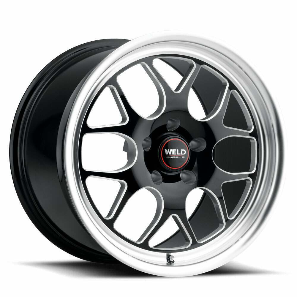 Weld Racing Solana Drag 1-Piece Gloss BLK MIL DIA Wheel - 20x10 with 6x135 Bolt, 6.99BS, ET 38 - S16000089P38