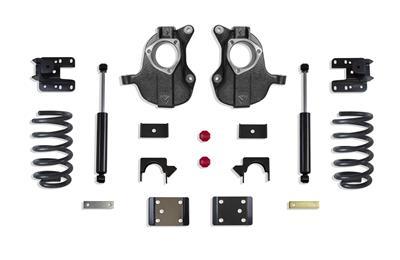 MaxTrac LOWERING KIT W/ SINGLE CAB COILS - 3"/5" DROP HEIGHT 2016-2018 SILVERADO/SIERRA 1500 2WD (SINGLE CAB MODELS)(NON MAGNERIDE) & 2019 SILVERADO/SIERRA 1500 2WD "OLD BODY STYLE" (SINGLE CAB MODELS)(NON MAGNERIDE) (2016-2019 SILVERADO 1500, SIERRA 1500