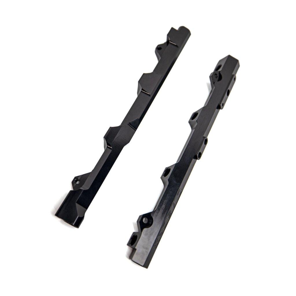 DivisionX 8210 99-04 Cobra / Mach-1 High Flow Fuel Rails (Black Anodized) Whipple / KB / VMP / Stock Eaton