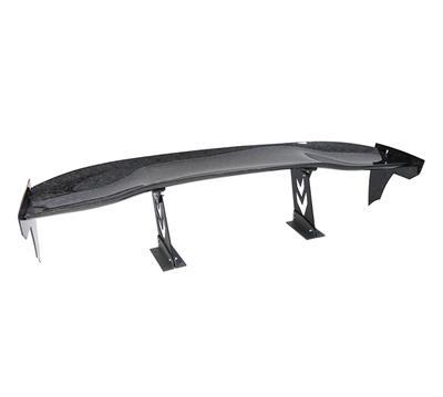 NRG Forged Carbon Fiber Spoiler - Universal (59") w / NRG arrow cut out stands and NRG logo large agreesive end plates ( adjustable) - CARB-A591NRG