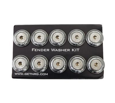 NRG Fender Washer Kit, Set of 10, Gun Metal, Rivets for Plastic - FW-100GM