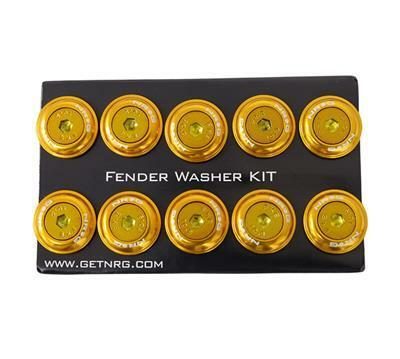 NRG Fender Washer Kit, Set of 10, Rose Gold with Color Matched Bolts, Rivets for Plastic - FW-150RG
