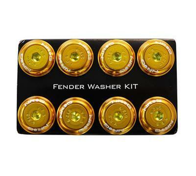 NRG Fender Washer Kit, Set of 8, Rose Gold with Color Matched Bolts, Rivets for Plastic - FW-800RG