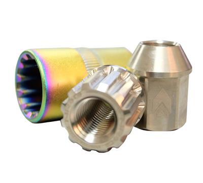 NRG M12 x 1.5 Titanium Silver Lug Nut Set 21 pc / Lock Key Socket - LN-T200SL-21