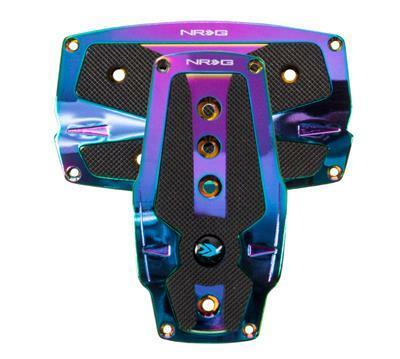 NRG Neochrome aliminum sport pedal w/ Black rubber inserts AT - PDL-250MC