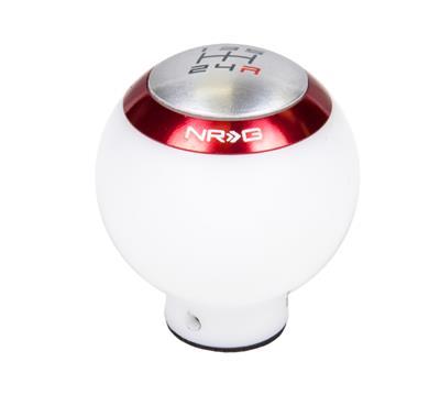 NRG White Shift Knob - 4 interchangeable rings - SK-016WT