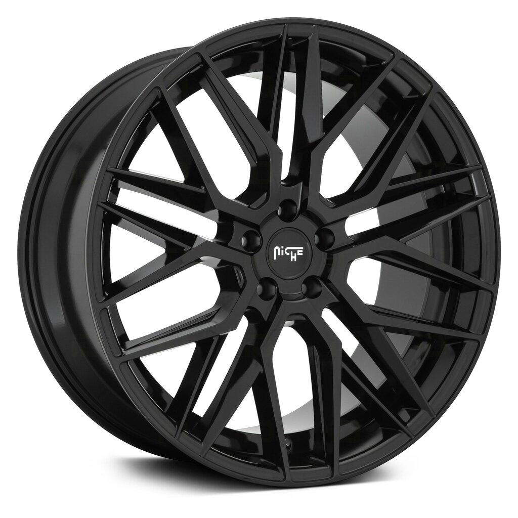Niche M224 Gamma Wheel, 19X9.5 in Gloss Black with 5X112 Bolt Pattern and 48 Offset - M224199543+48