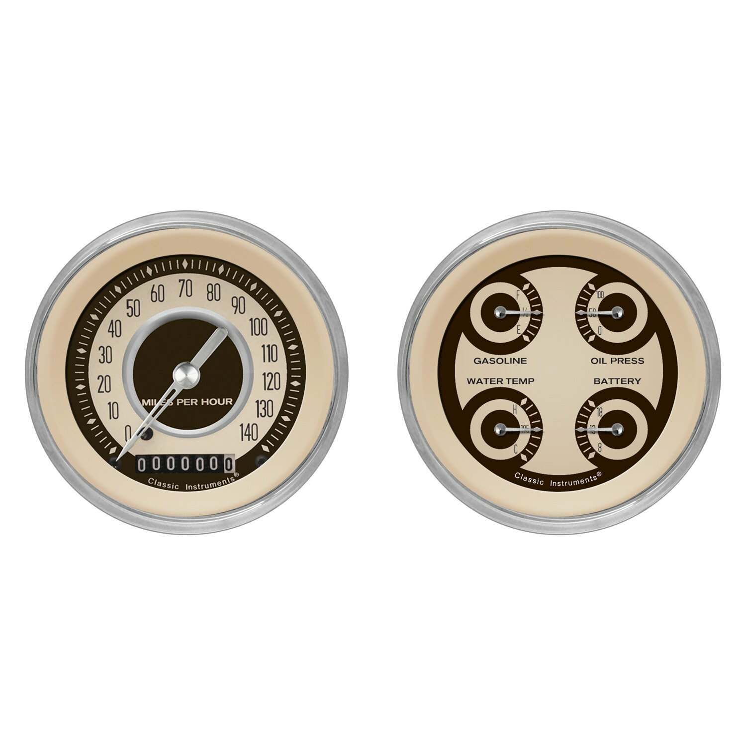 Classic Instruments The Nostalgia VT Series 2 Gauge Package - NT02SHC