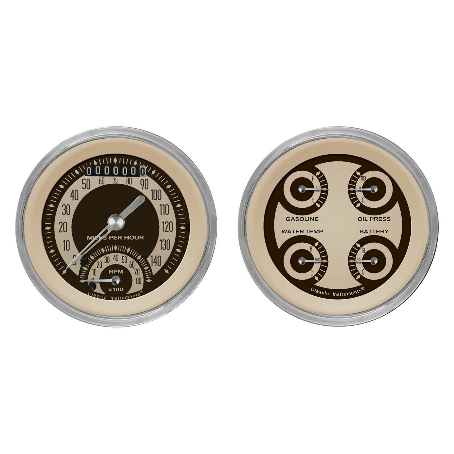Classic Instruments The Nostalgia VT Series 2 Gauge Package - NT32SHC