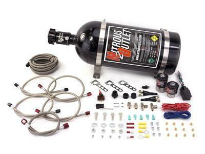 Nitrous Outlet Ford EFI Dual Nozzle System - Gas/E85 (5-55psi)(70-200HP)(12lb Bottle) (Ford F150 Trucks 1997-2003 Ford F150 Trucks 2004-2008 Ford F150 Trucks 2009-2014 Ford F150 Trucks 2015-2020 Ford F150 Trucks 2021-2023 Mustang 1979-1993 Mustang 1994-19