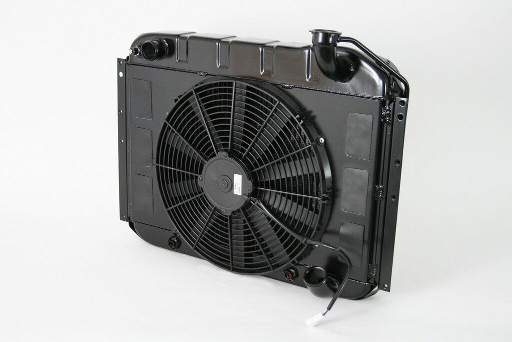 DeWitts 1958-60 Corvette, DF Automatic Low profile Single 16" Spal Fan & wiring - 32-4239058A