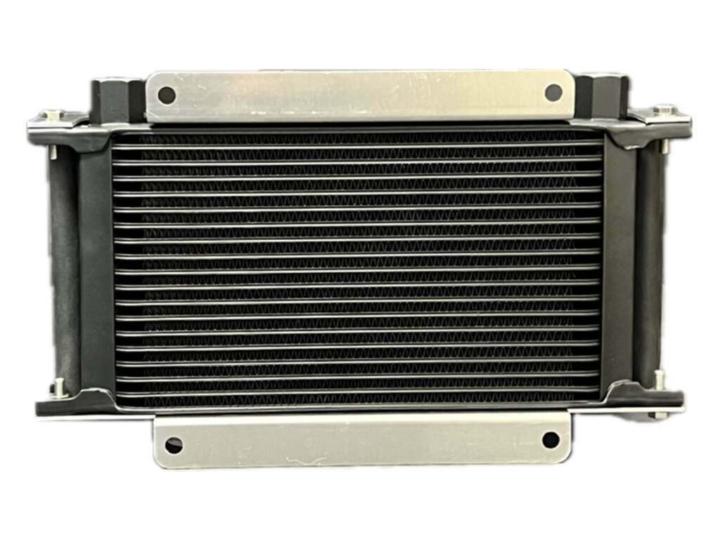 Fluidyne E- Line Stacked plate oil cooler, 13''x 5.75''x 2'', 19 row 27k-37k BTU, AN10 inlet/outlet - OGEN.STP.100