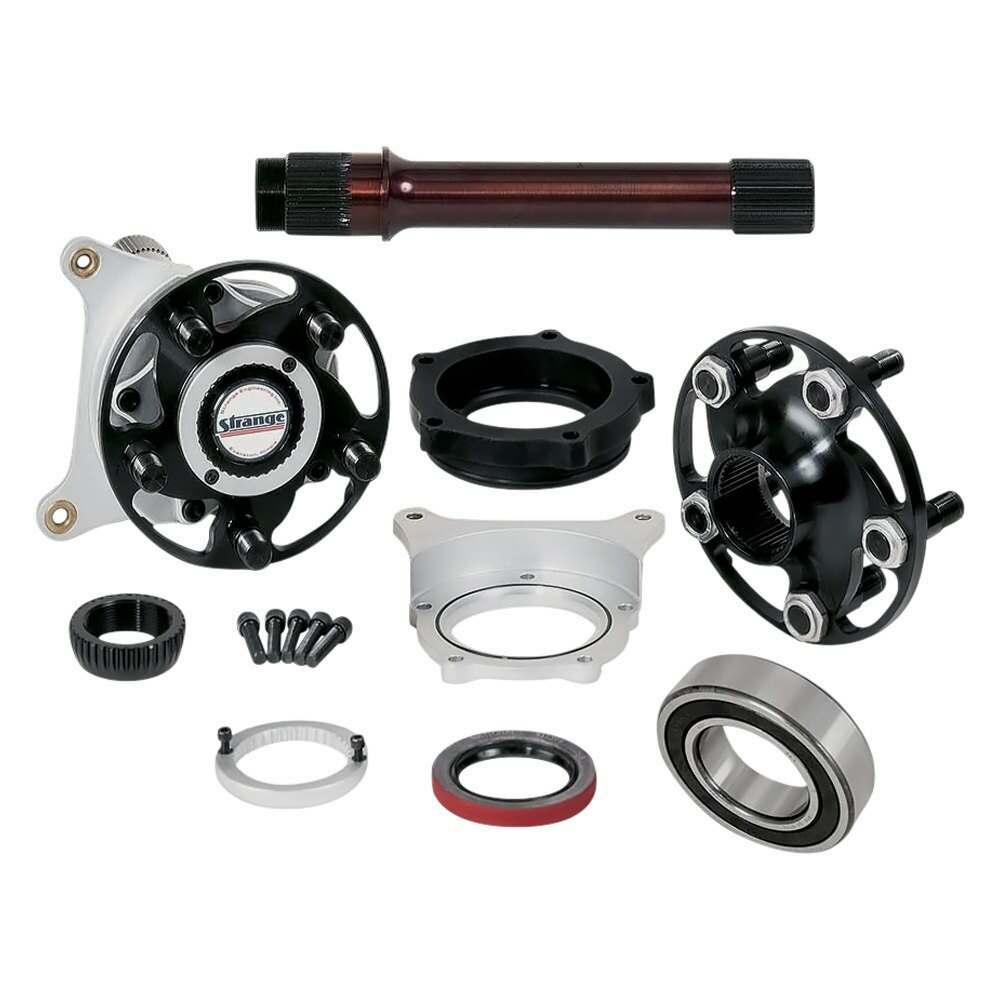 Strange Engineering 2 Pc. Pro Stock axle kit- fits L5500SBB hsg ends & Strange brake kit - P1020