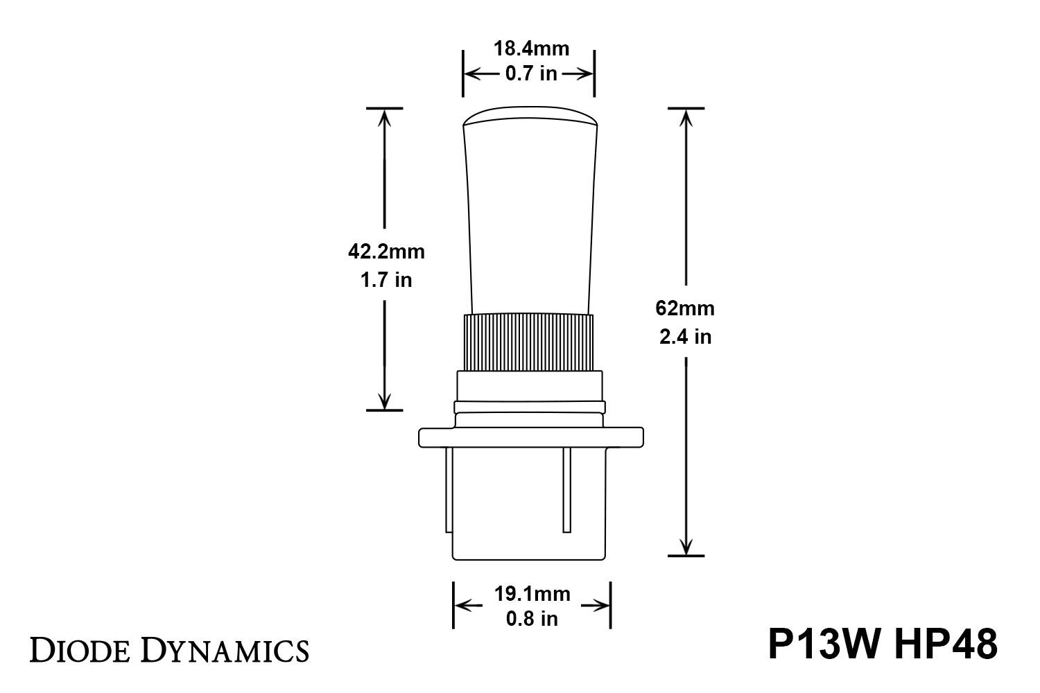 Diode Dynamics - DD0188P - P13W HP48 LED Cool White (pair) (2015-2018 Tahoe,2016-2016 Titan XD,2017-2019 Titan) - DD0188P
