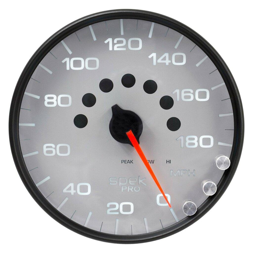 Auto Meter 5" SPEEDOMETER, 0-180 MPH, SPEK-PRO, SILVER/BLACK - P23022