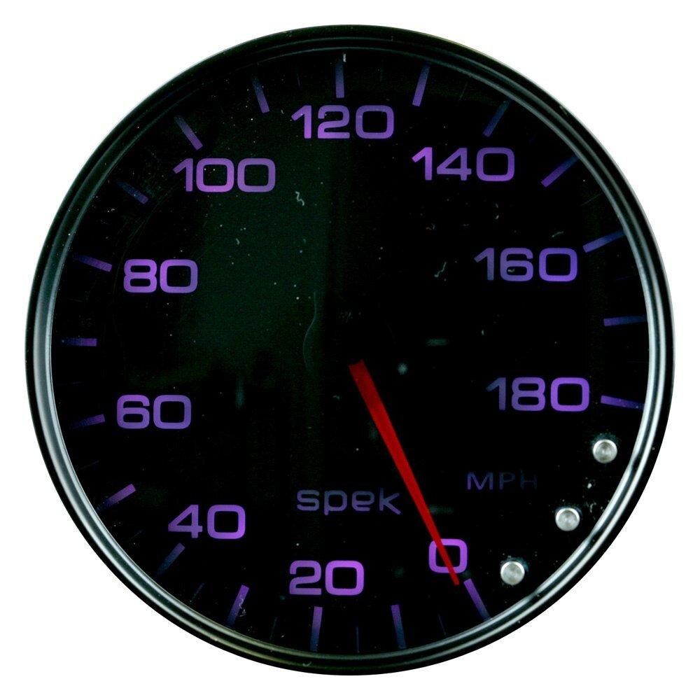 Auto Meter 5" SPEEDOMETER, 0-180 MPH, SPEK-PRO, BLACK/BLACK - P23052