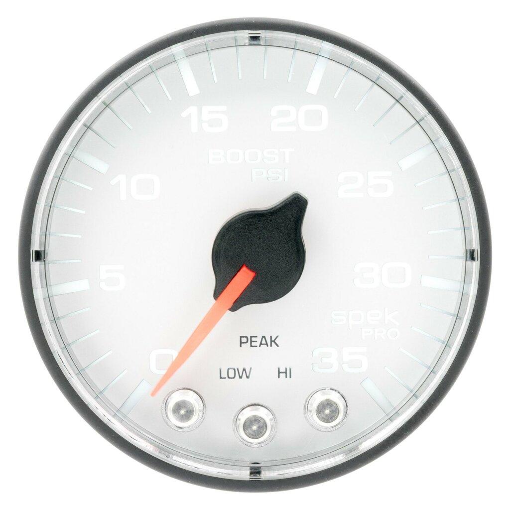 Auto Meter 2-1/16" BOOST, 0-35 PSI, SPEK-PRO, WHITE/BLACK - P303128