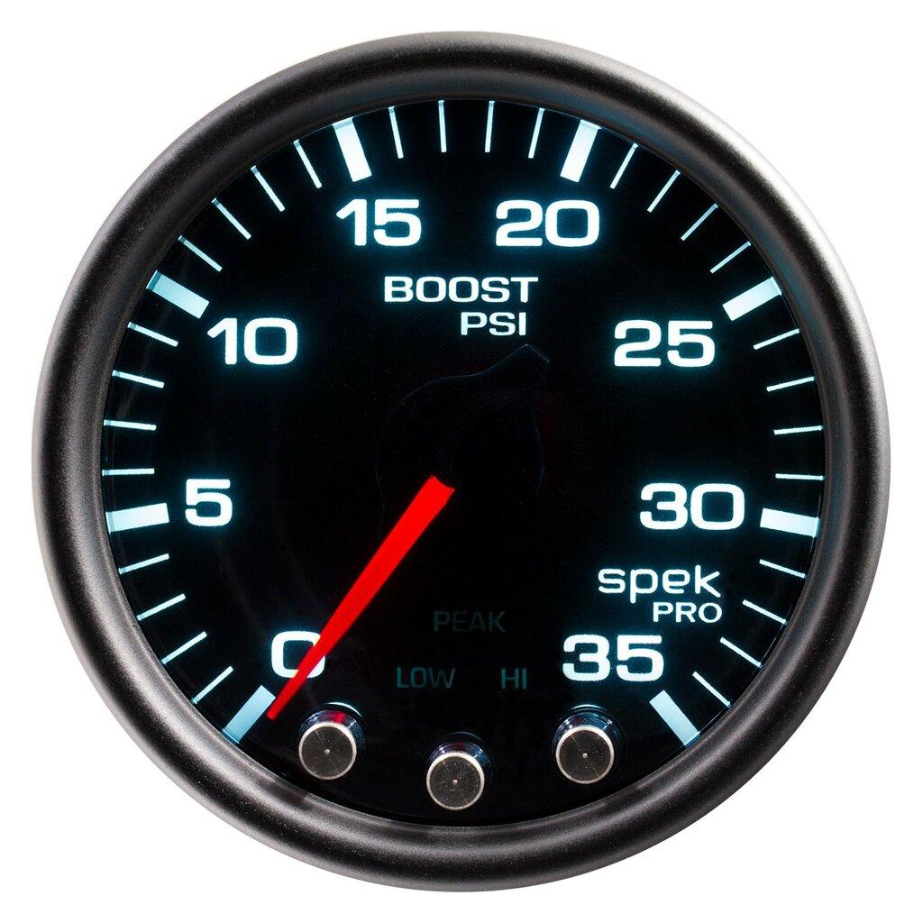 Auto Meter 2-1/16" BOOST, 0-35 PSI, SPEK-PRO, BLACK/BLACK - P30352