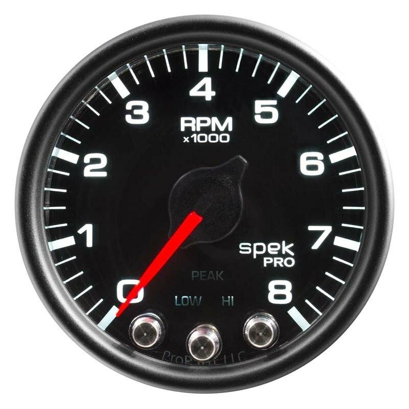 Auto Meter 2-1/16" FUEL PRESSURE, 0-15 PSI, SPEK-PRO, BLACK/BLACK - P315324