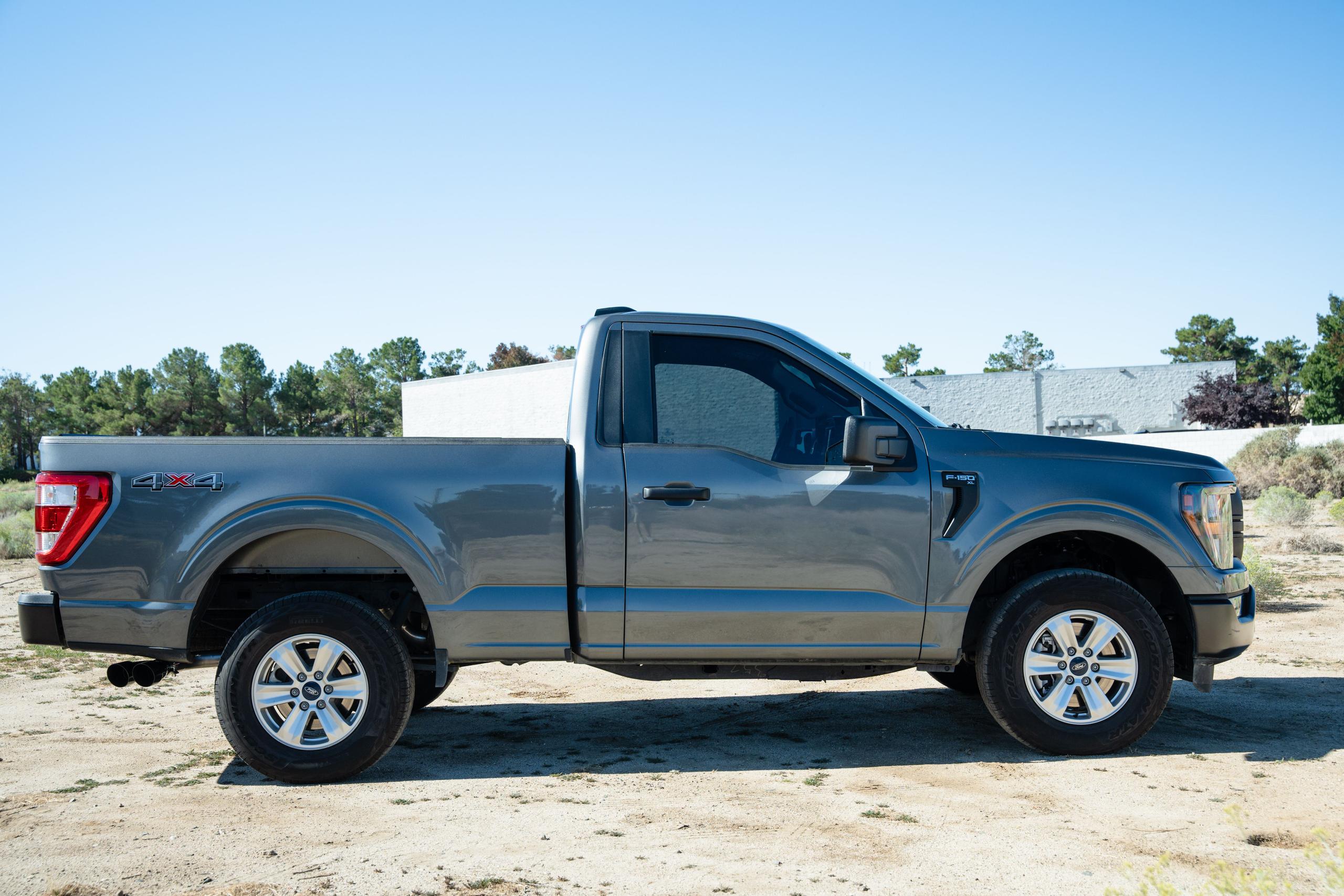 Thermal R&D Dual Exit Cat-Back Exhaust System - Coated (2021-2025 F-150 Single Cab 8ft Bed) - B921-C920-CD