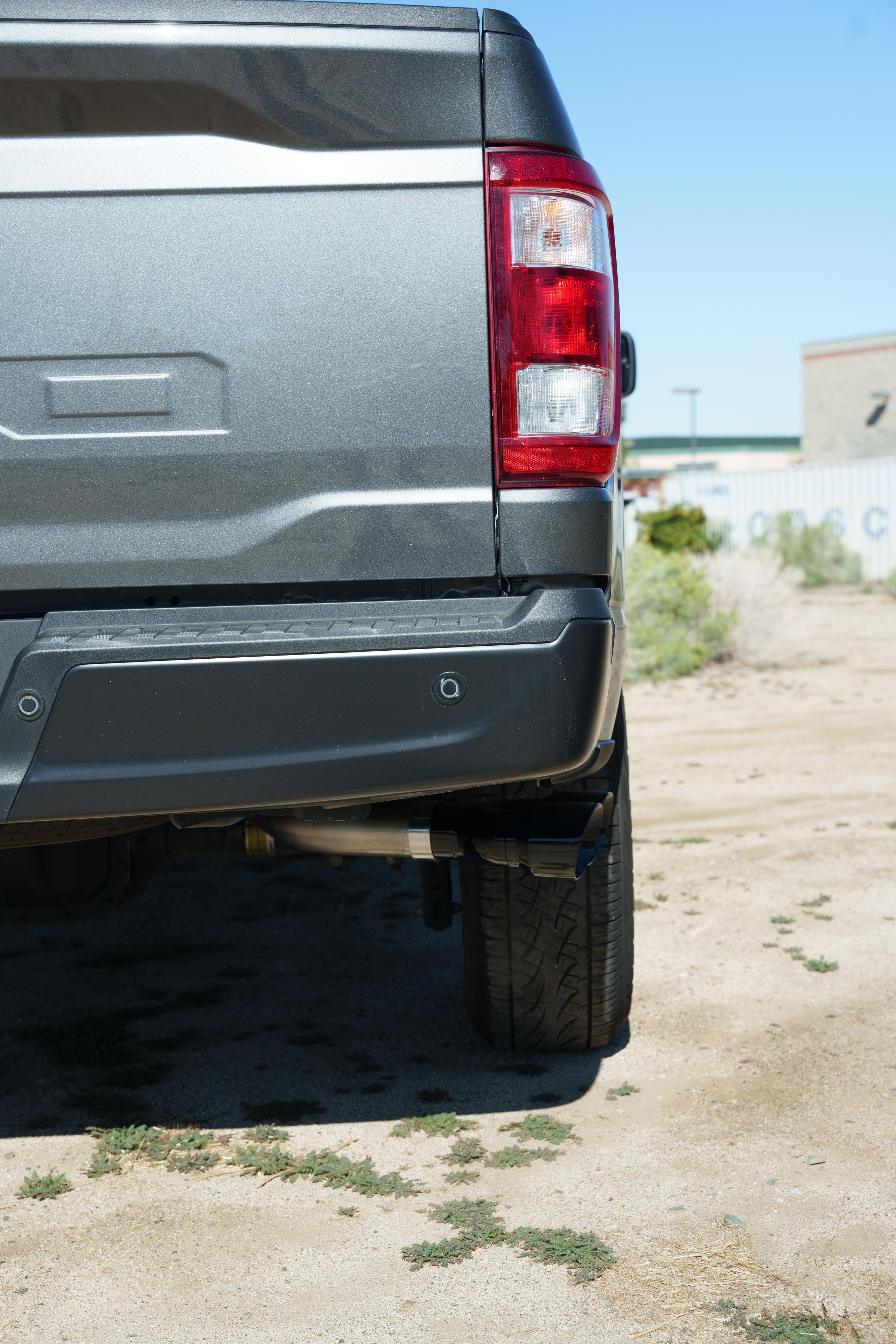 Thermal R&D Dual Exit Cat-Back Exhaust System - Coated (2021-2025 F-150 Single Cab 8ft Bed) - B921-C920-CD