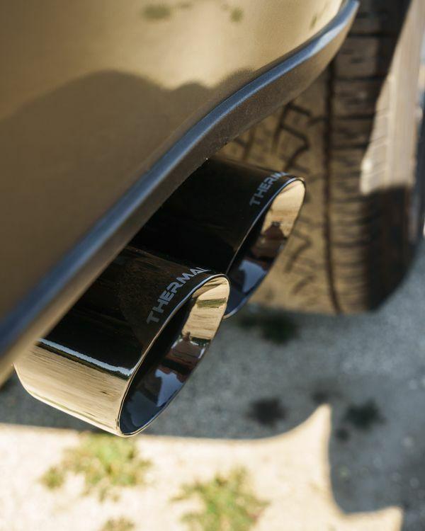 Thermal R&D Dual Exit Cat-Back Exhaust System - Coated (2021-2025 F-150 Single Cab 8ft Bed) - B921-C920-CD