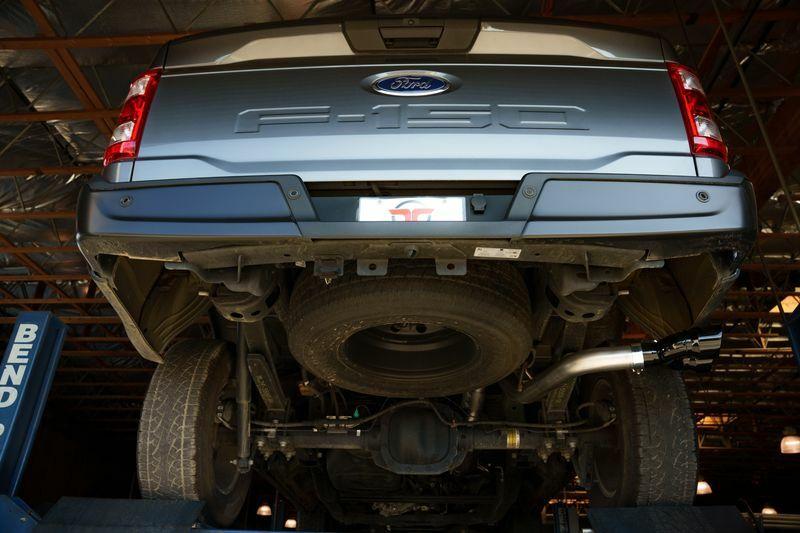 Thermal R&D Dual Exit Cat-Back Exhaust System - Coated (2021-2025 F-150 Single Cab 8ft Bed) - B921-C920-CD