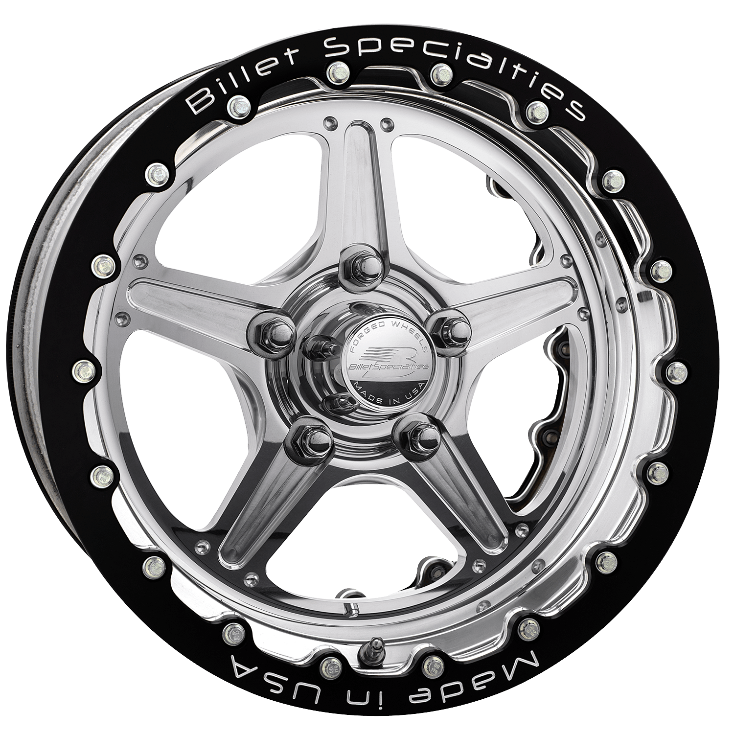 Billet Specialties Street Lite Wheel Polished Double Bead Lock 15X12 6.50" Back Spacing 65 BP - RDB23512L6565