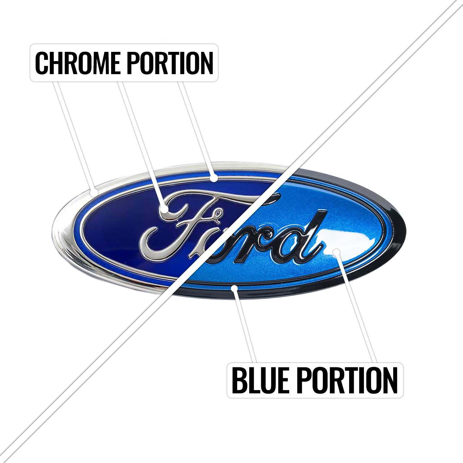 Painted Ford Oval Emblem (2021-2025 Bronco, Rear Tailgate)