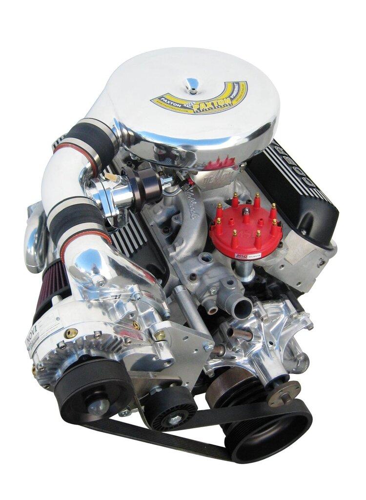 Paxton 1001849-P 1969 351 Carbureted Mustang Driver's Side Mount w/ NOVI 1500, Polished Finish