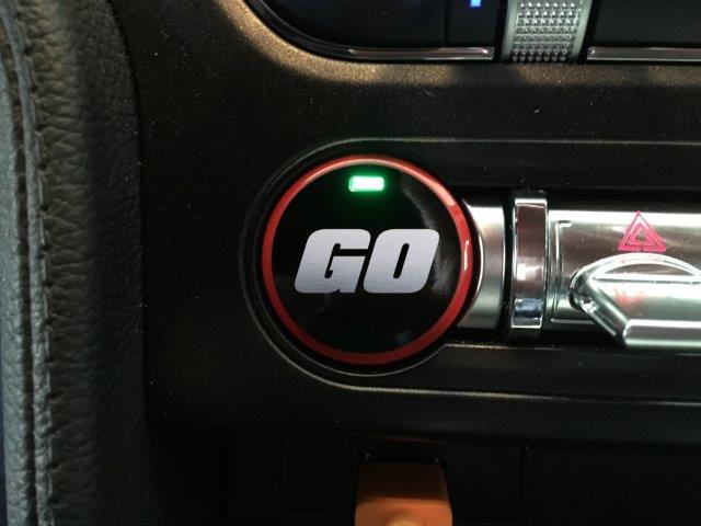 Anchor Room Push Button Decal "GO" (2015-2023 Mustang) - Blue - 15FM_PBSH_GO_B