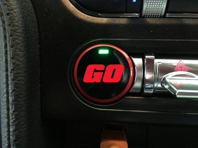 Anchor Room Push Button Decal "GO" (2015-2023 Mustang) - Blue - 15FM_PBSH_GO_B