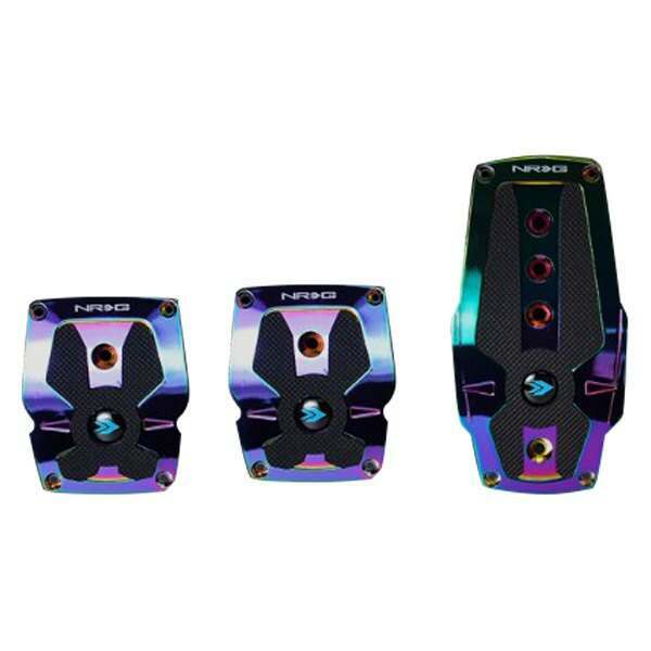 NRG Neochrome aliminum sport pedal w/ Black rubber inserts MT - PDL-200MC