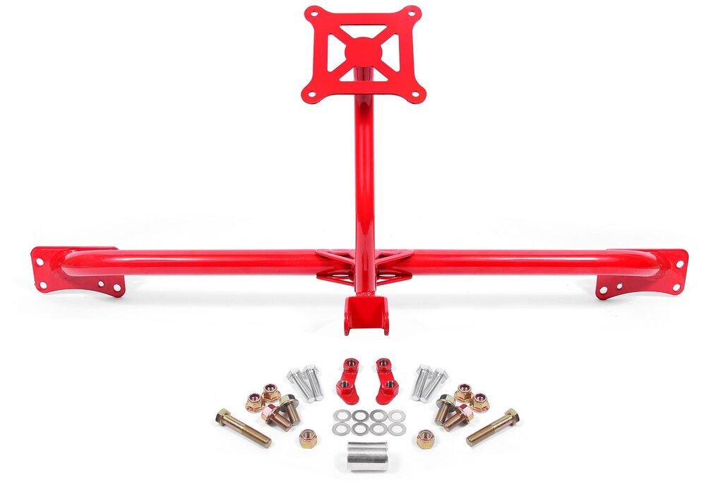 BMR Suspension PM760 Bolt-on Parachute Mount - Red Powdercoat (2015-2026 Mustang S550 & S650)