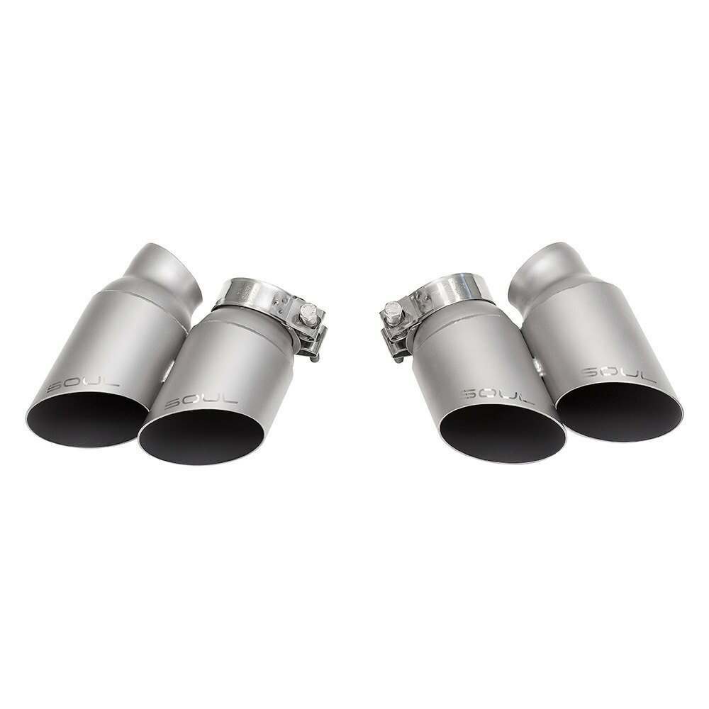Soul Performance SOUL 13-19 Porsche 991.1 / 991.2 Turbo Bolt On Exhaust Tips - GT2 Style (Signature Satin) - POR.991T.SLT