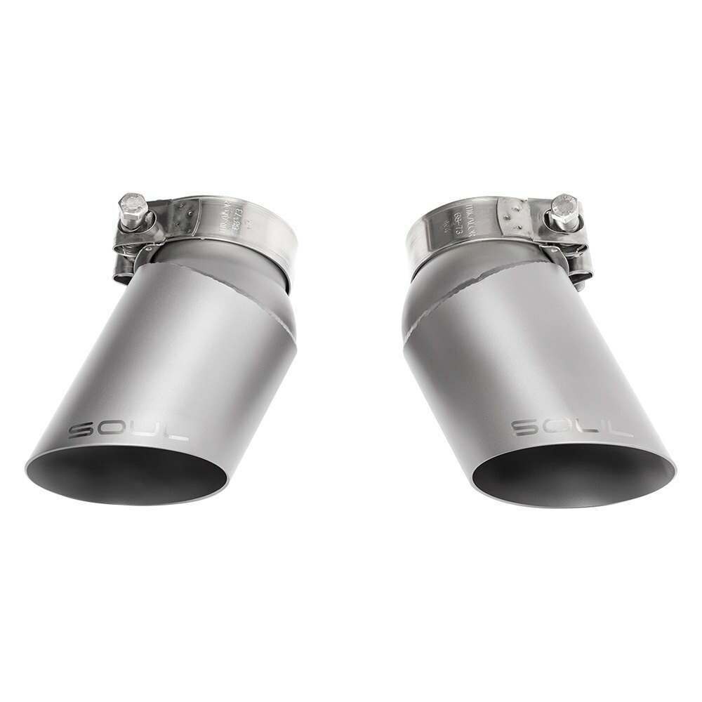 Soul Performance SOUL 10-12 Porsche 997.2 Turbo GT2 Style Bolt On Exhaust Tips (Signature Satin) - POR.9972T.SLT