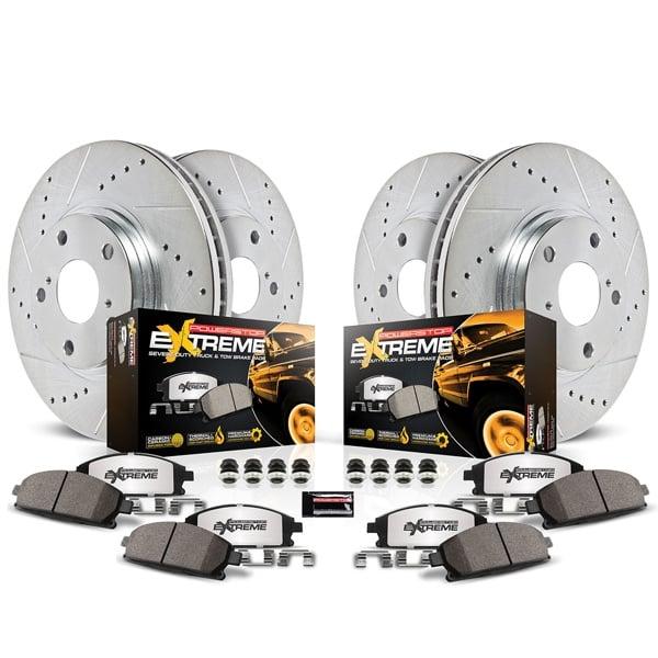 Power Stop Front & Rear Z23 Evolution Brake Kit (2020-2024 Explorer ST w/ 345mm Front and 320mm Rear Rotors) - K8693