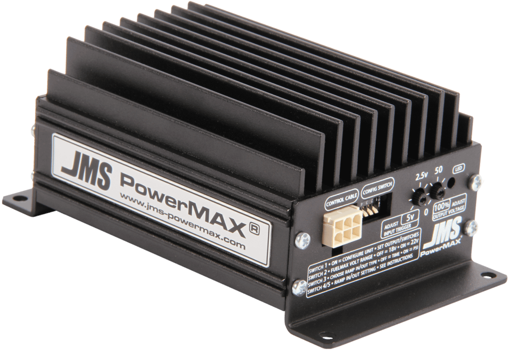 JMS P2000GMP FuelMAX - Fuel Pump Voltage Booster V2 - Universal Single Output (Activation - MAF/MAP/TPS or Ground, includes Ext pressure switch)
