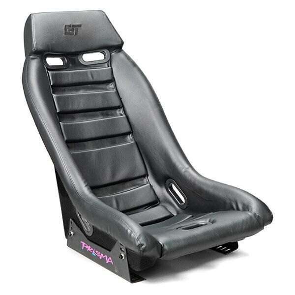 NRG GT Retro Bucket Seat features Black PVC Leather, black stitching, Black Fiberglass - PRI-100BK-MIDNIGHT