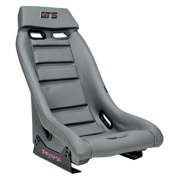 NRG GTS Retro Bucket Seat features Gunmetal PVC Leather, Gunmetal stitching, Colorful multi color Fiberglass back with glitter - PRI-150GM