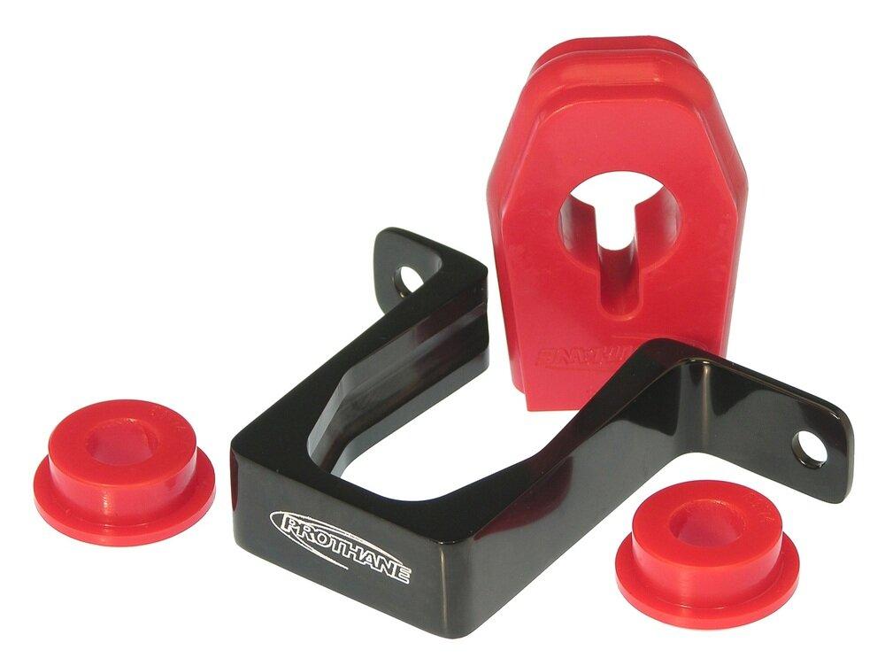 Prothane 2011-2014 Mustang Billet Shifter Bracket and Bushings (Red)