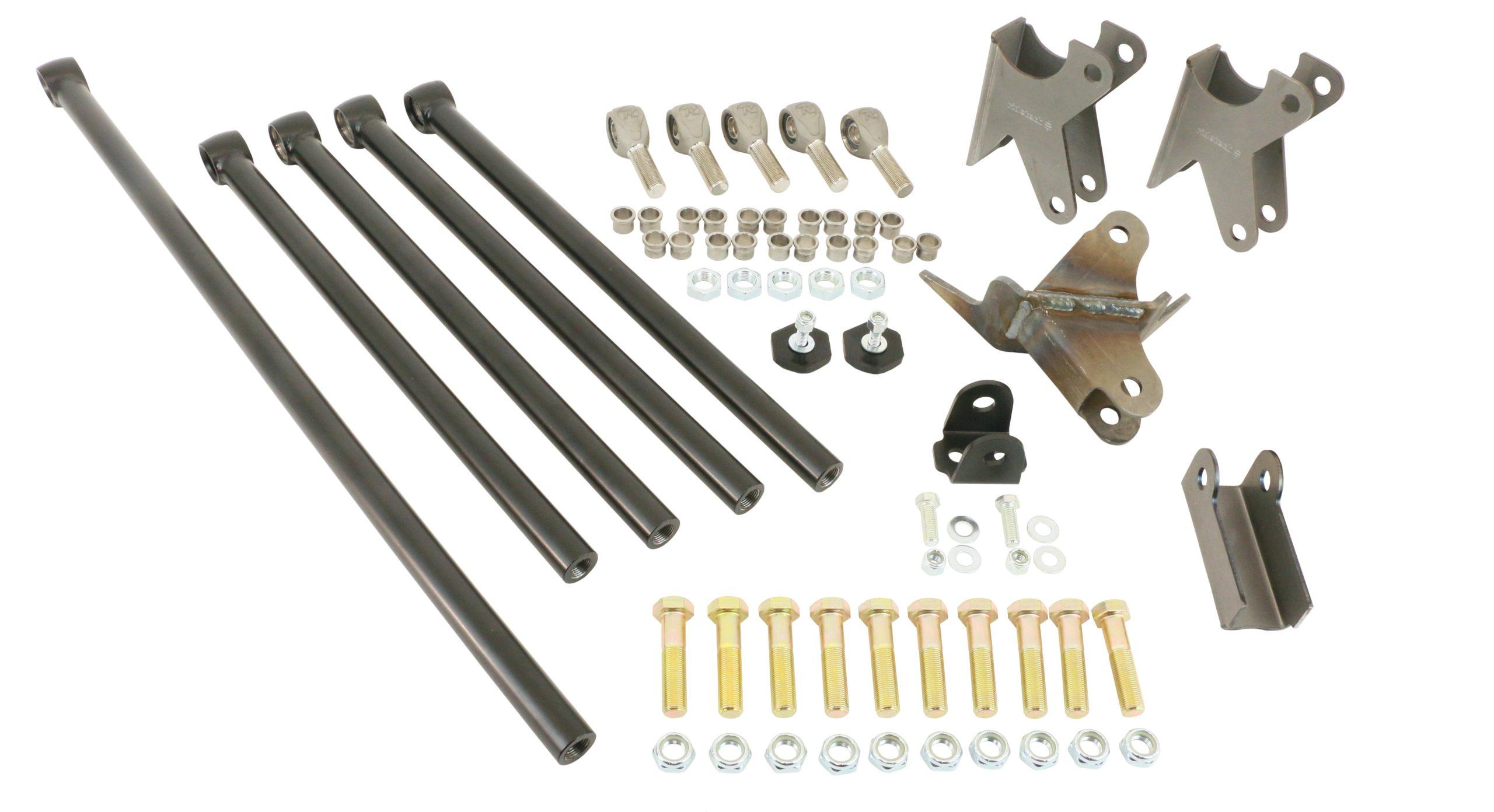 Ridetech Parallel Four Link , Universal Weld-In With Black Powder Coated Bars. - 18988899
