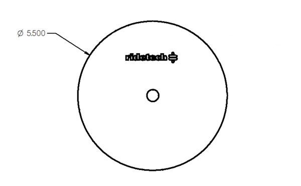 Ridetech A079X - No P-Coat, Pattern Plate With Center Hole, Without Powder Coat - 90002232