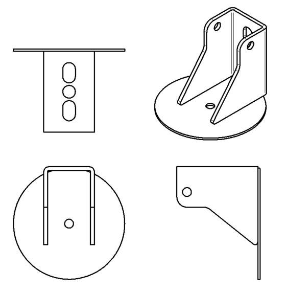 Ridetech Air Spring Bracket For Coil-Over To Air Conversion. - 90000073