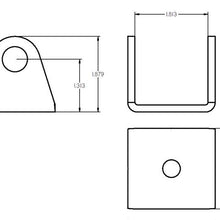 Ridetech 4-Link Rod End Bracket, 1.75" Wide. - 90000075