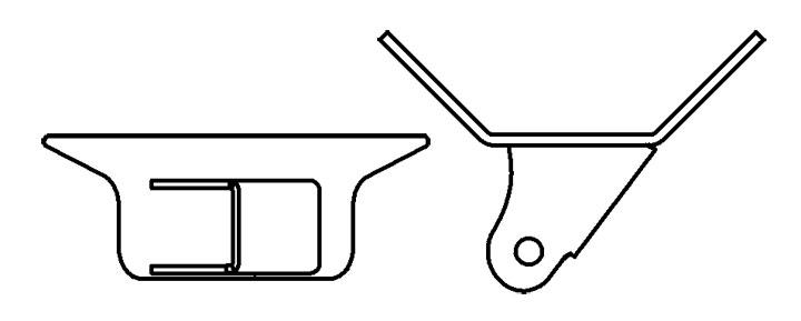 Ridetech Tri Link Right Frame Bracket Assembly, Uncoated. - 90000164